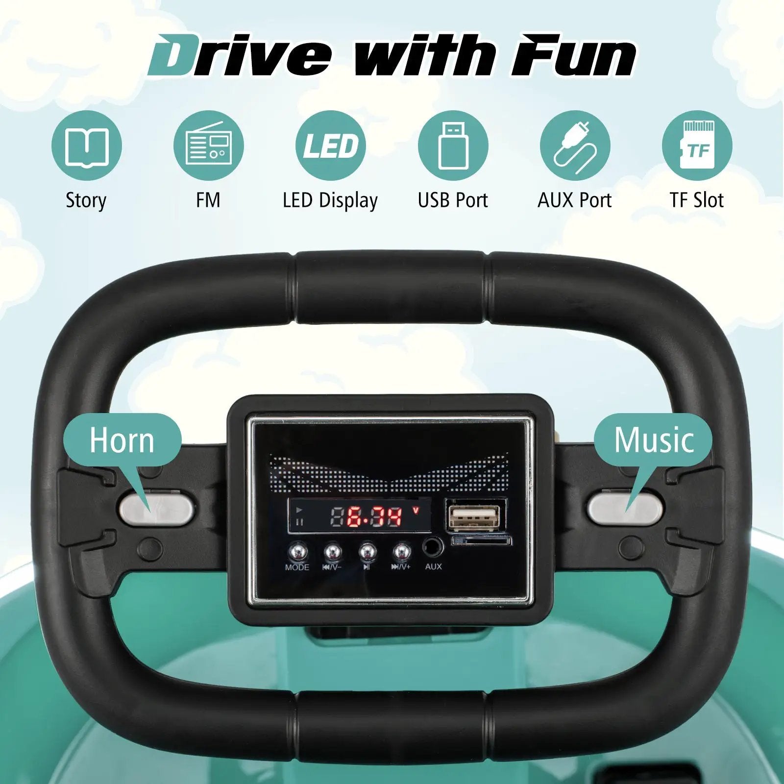 6V kids Ride-on Bumper Car with 360° Spinning and Dual Motors by DirectDeals