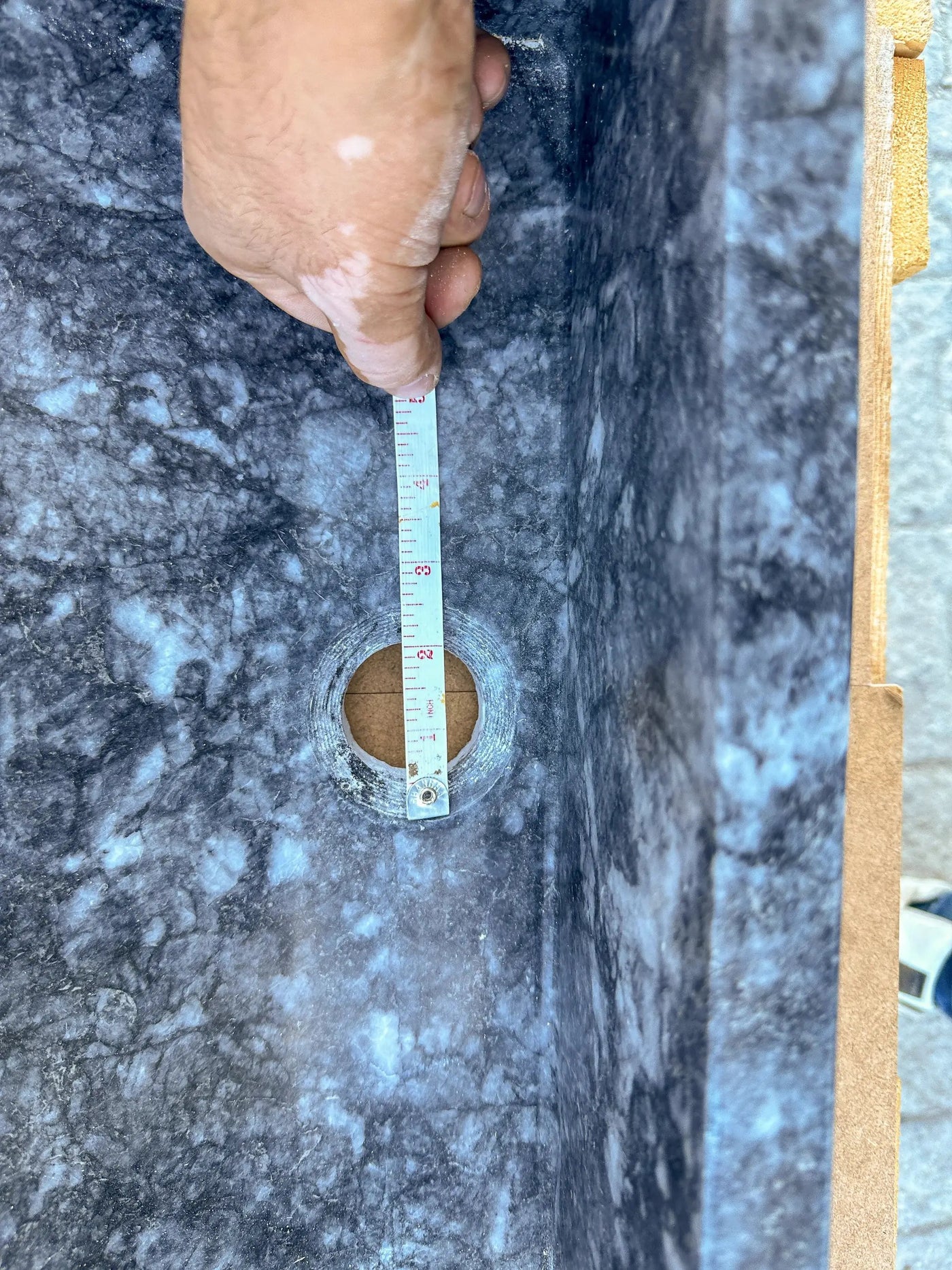 Turkish Gray Marble Hand Carved Rectangular Vessel Sink Polished 12 x 18 x 6 Inches by GobekDesign
