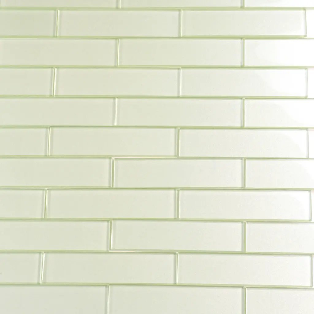 Light Sea Green 12x12 Glossy Brick Glass Mosaic Tile (5 pack, 4.83 sq ft/case) by Apollo Tile