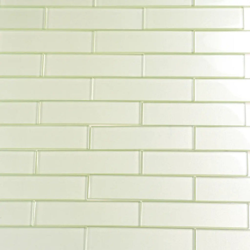 Light Sea Green 12x12 Glossy Brick Glass Mosaic Tile (5 pack, 4.83 sq ft/case) by Apollo Tile