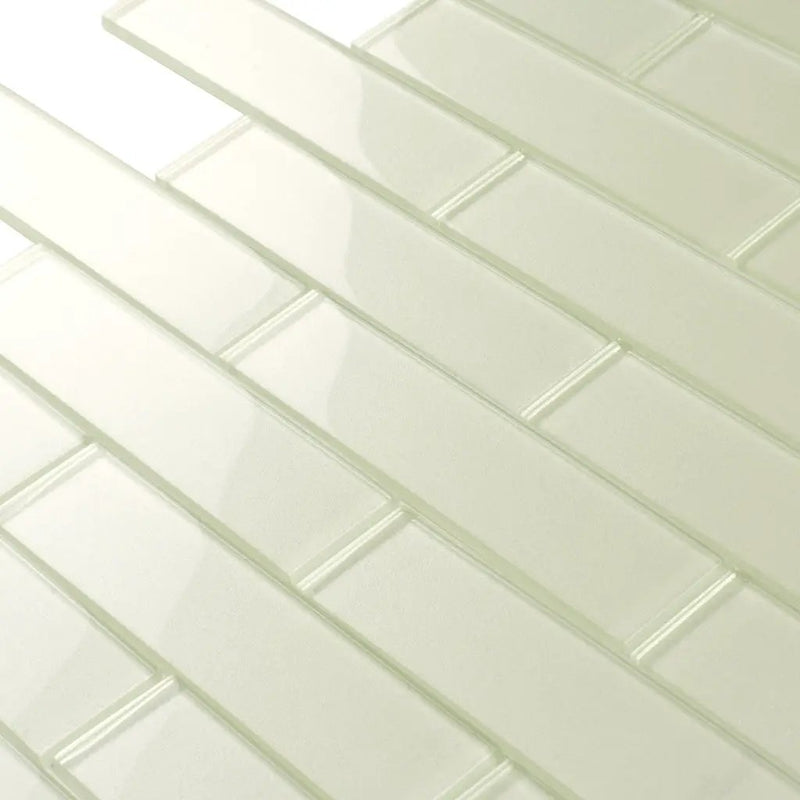 Light Sea Green 12x12 Glossy Brick Glass Mosaic Tile (5 pack, 4.83 sq ft/case) by Apollo Tile