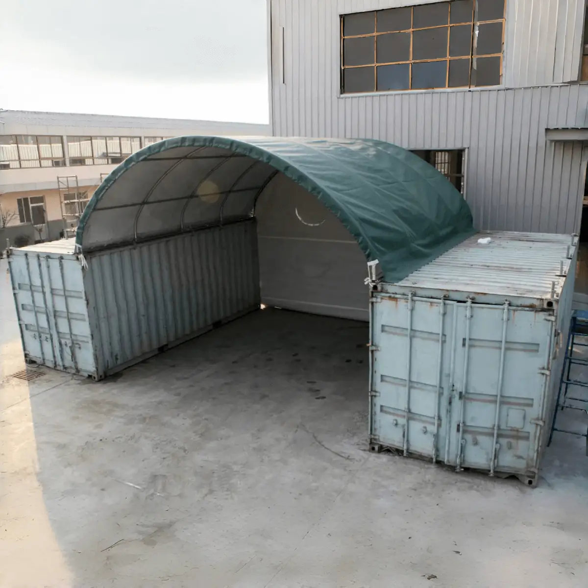 20x20 ft Container Shelter with Closed Back Panel by Chery Industrial