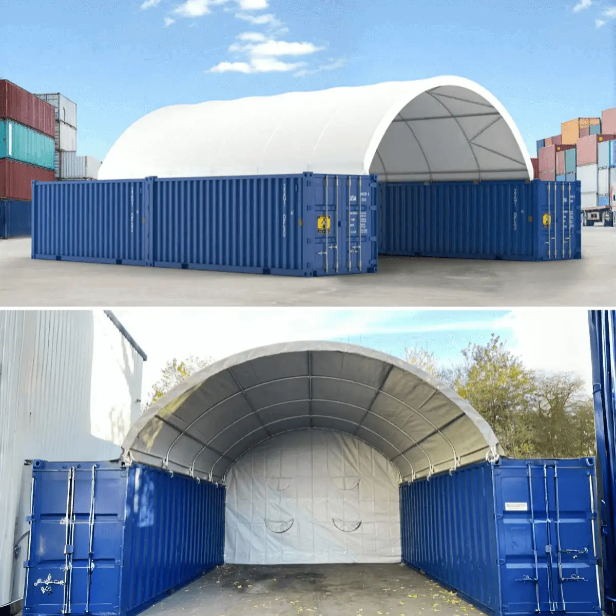 20x40 ft Container Shelter with Closed Back Panel by Chery Industrial