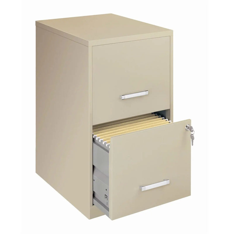 Locking 2-Drawer Vertical File Cabinet in Putty Color by HomePacific