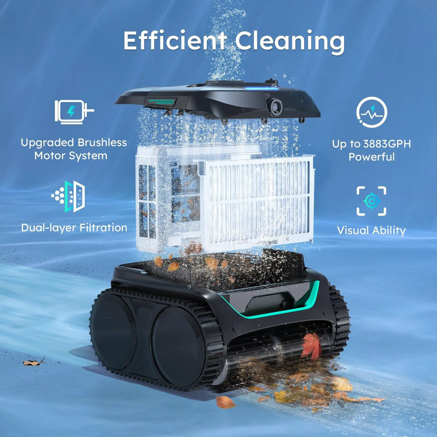 (2026 New) WYBOT C2 Vision Cordless Robotic Pool Cleaner by WYBOT