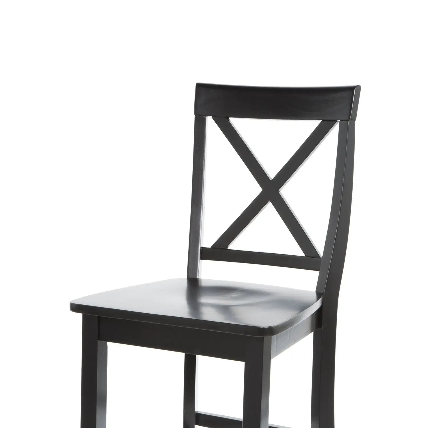 Set of 2 - X-Back Solid Wood 30-inch Barstools in Black Finish by HomePacific