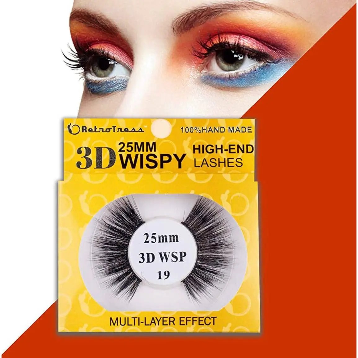 RetroTress 3D 25mm Wispy High-End Lashes Mink Matte 100% HAND MADE Eyelashes Bulk by Selzalot