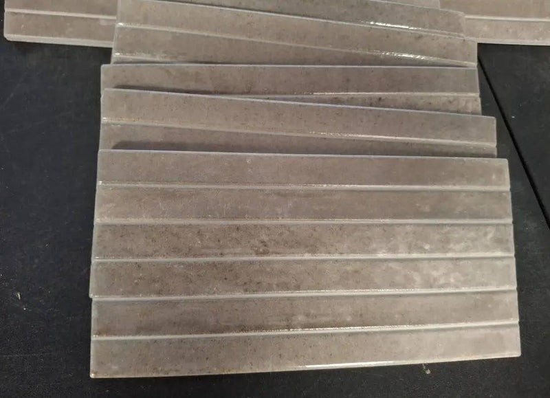 Open Box MSI Princess Grigio 5 in. x 10 in. Polished Porcelain Fluted Subway Wall Tile (8.71 sq. ft. /Case) by Selzalot