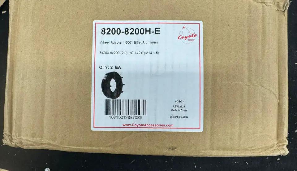 Coyote Accessories - Black Anodized 6061-Billet Aluminum Wheel Adapter Set Of 2 by Selzalot