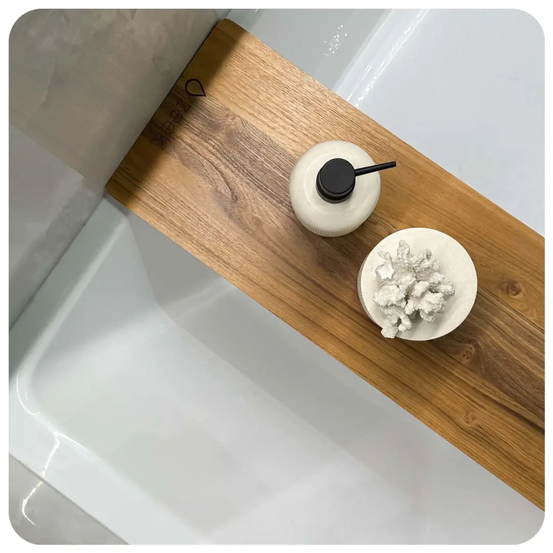 Zeek Natural Solid Wood Bathtub Tray Caddy ZBC3409 by ZEEK