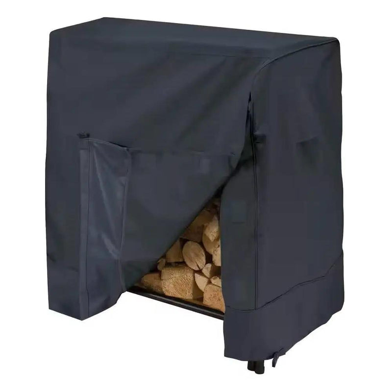 Black Firewood Rack Cover - Fits 4-ft. Log Racks by HomePacific