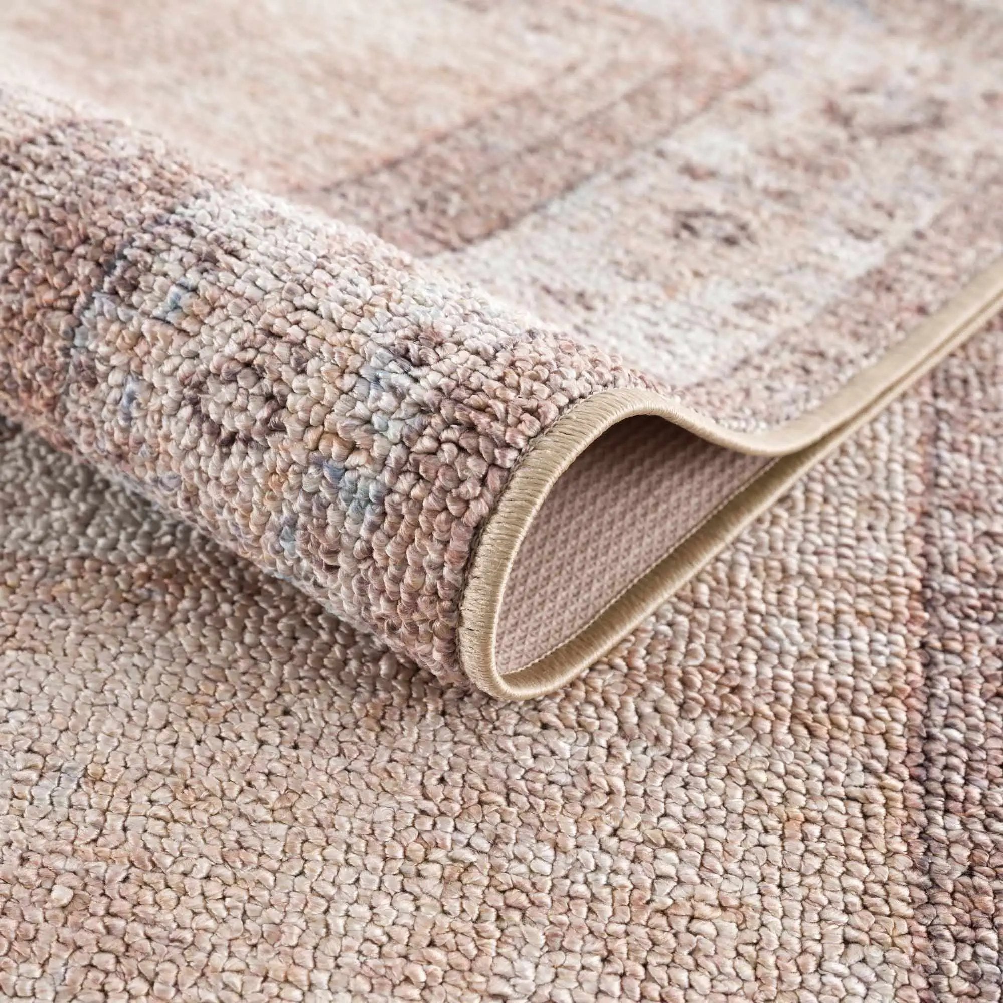Analu Peach Washable Area Rug by Hauteloom
