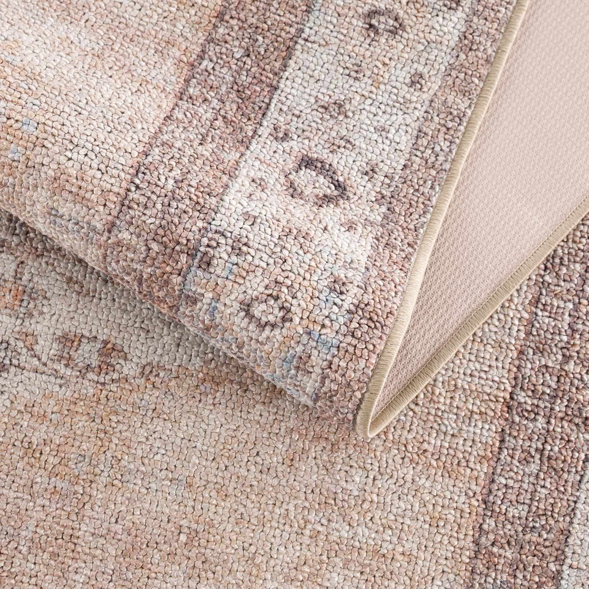 Analu Peach Washable Area Rug by Hauteloom