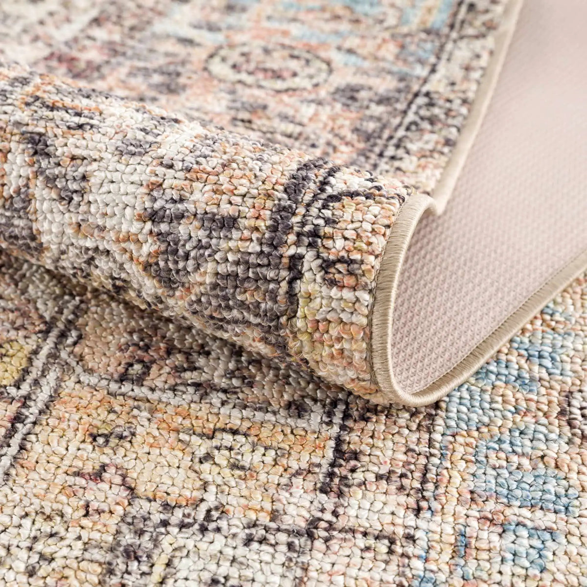 Beck Peach Washable Area Rug by Hauteloom