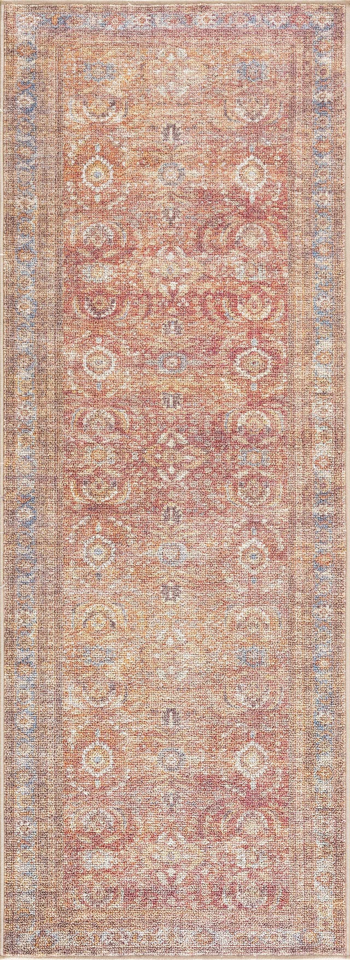 Anshu Peach Washable Area Rug by Hauteloom