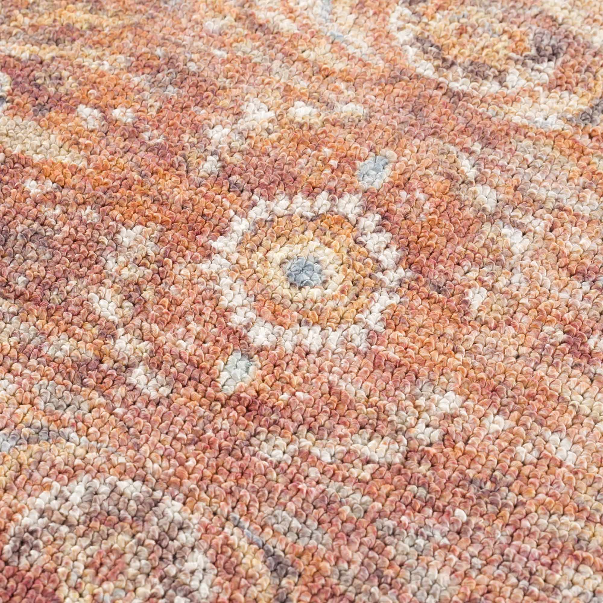 Anshu Peach Washable Area Rug by Hauteloom