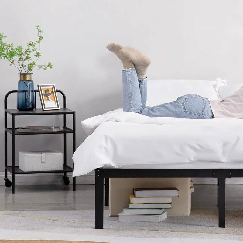 Cal King 16-inch Heavy Duty Metal Bed Frame with 3,500 lbs Weight Capacity by HomePacific