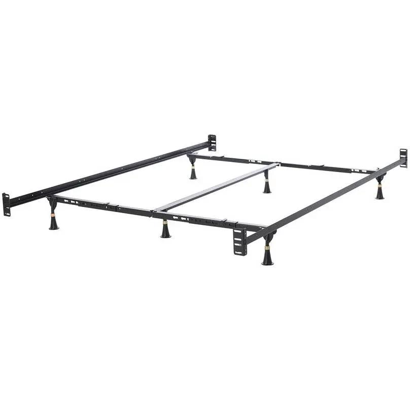 California King Heavy Duty Metal Bed Frame with Headboard Footboard Brackets by HomePacific