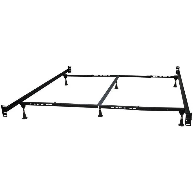 California King Heavy Duty Metal Bed Frame with Headboard Footboard Brackets by HomePacific