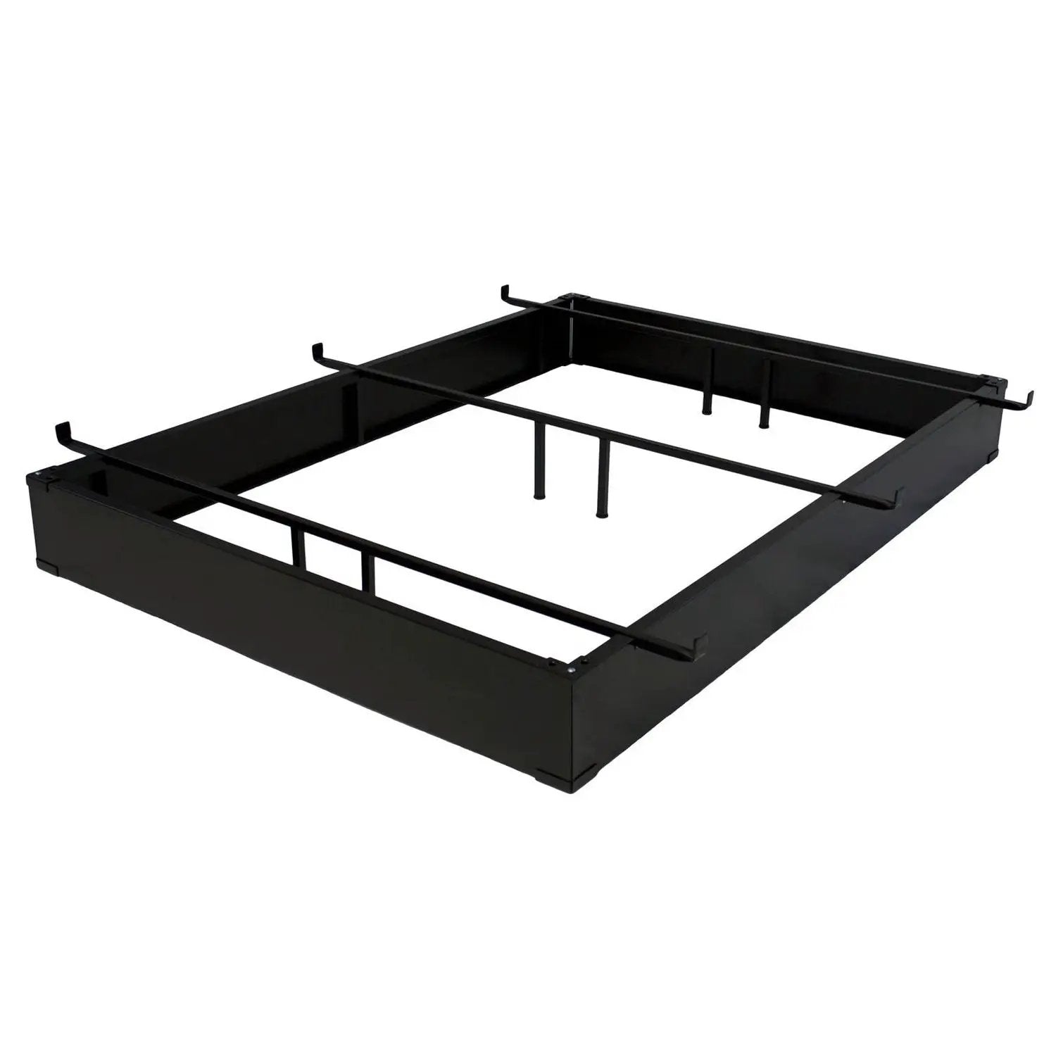 California King Hotel Style Metal Bed Base Bed Frame in Espresso 7.5-inch High by HomePacific