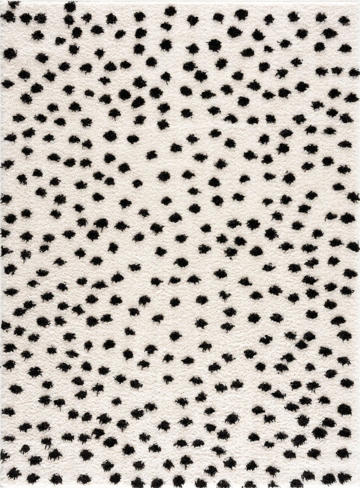 Cansu Black & White Dotted Area Rug by Boutique Rugs
