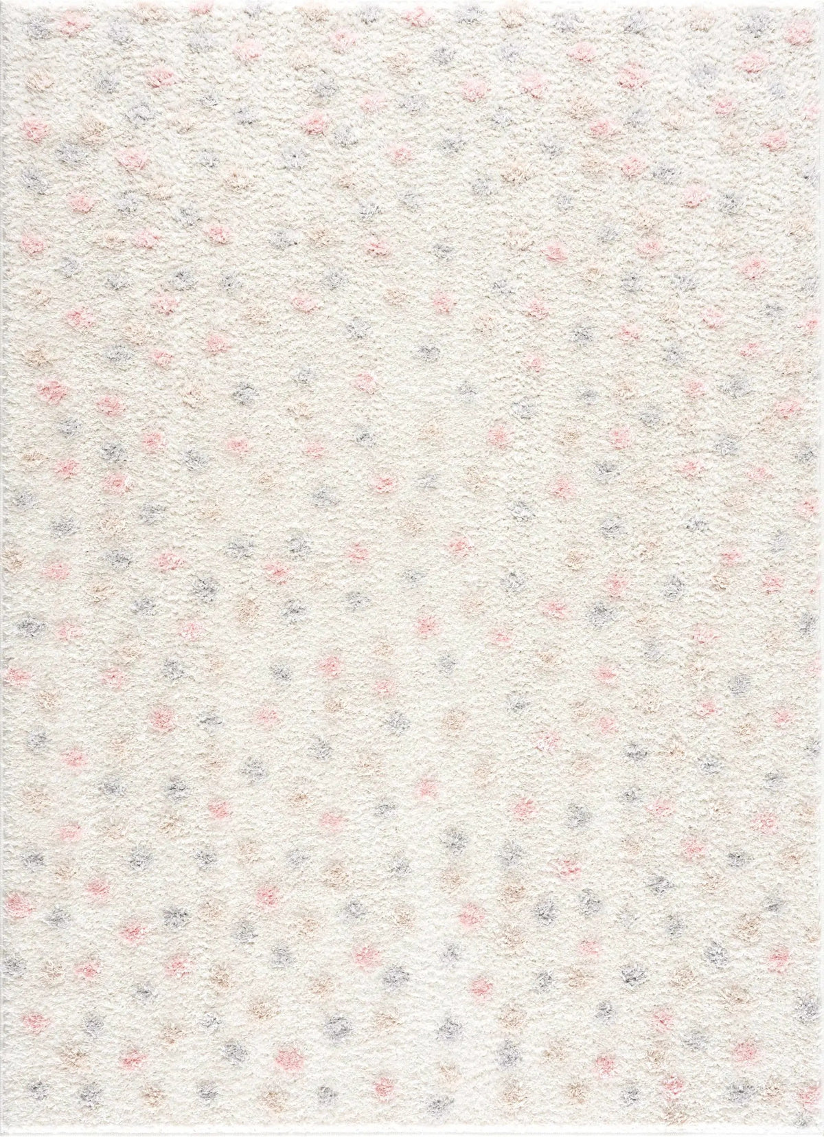 Cansu Pink & Cream Dotted Area Rug by Hauteloom