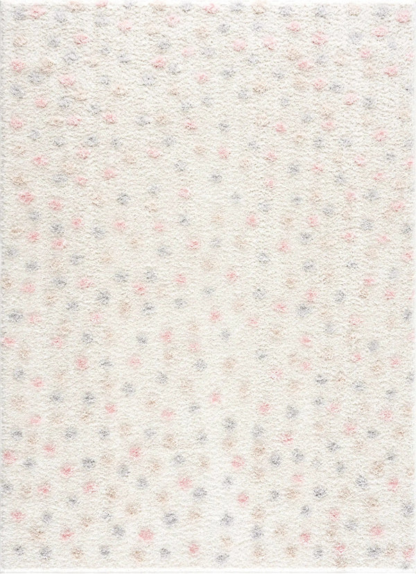 Cansu Pink & Cream Dotted Area Rug, photo 2 of 18