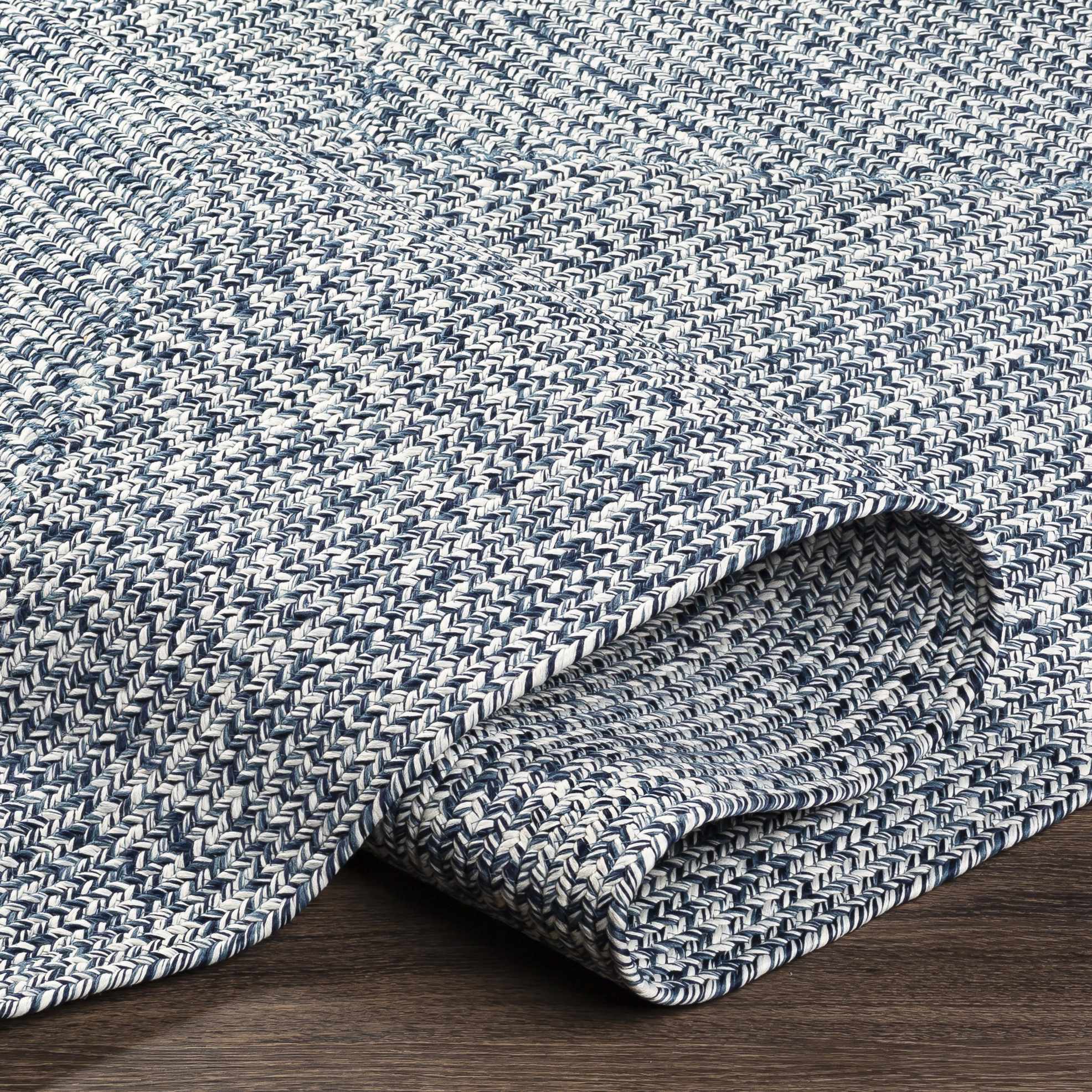 Blue Braided Faux Jute Outdoor Rug by Boutique Rugs