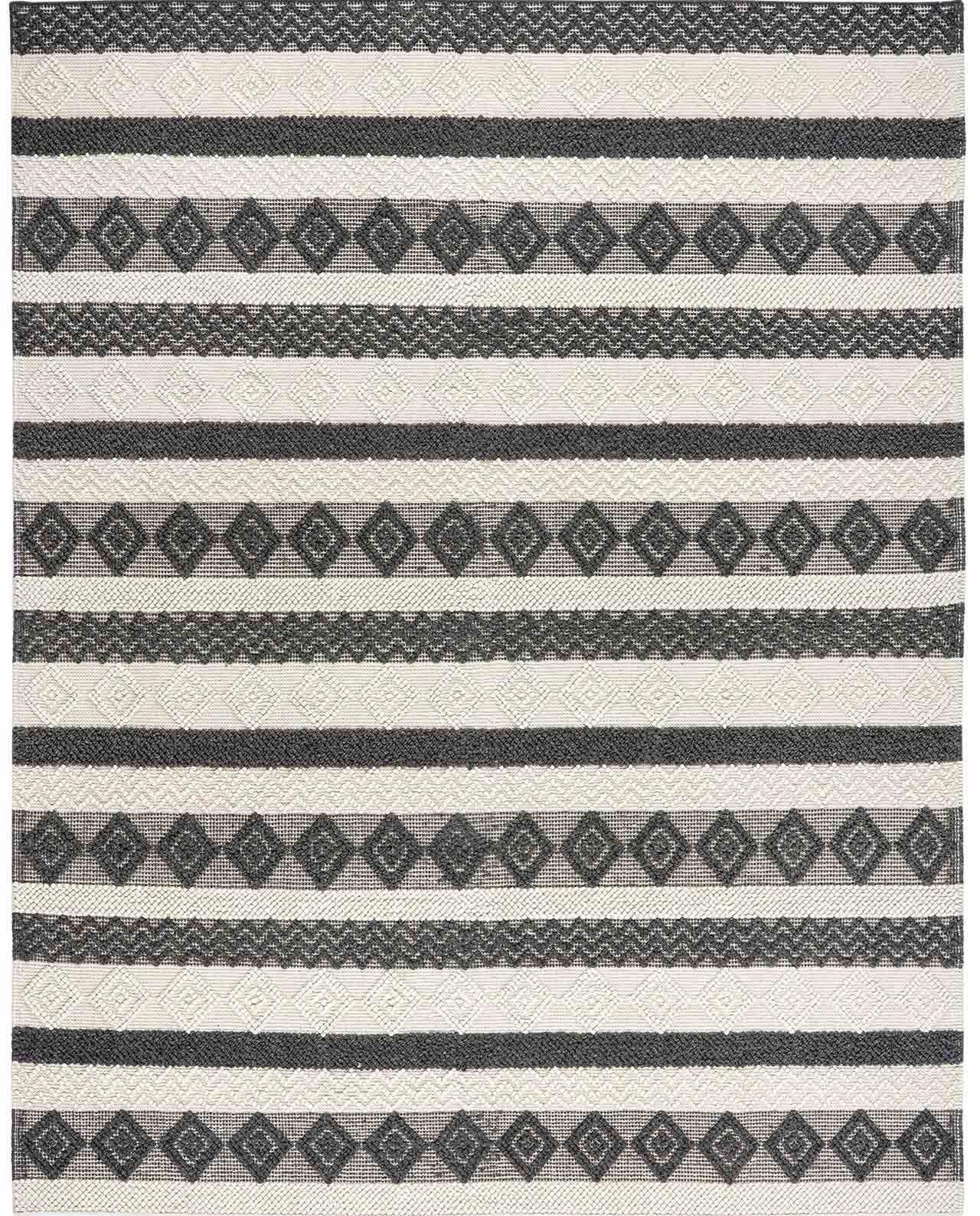 Whittington Black&White Wool Rug - Clearance by Boutique Rugs