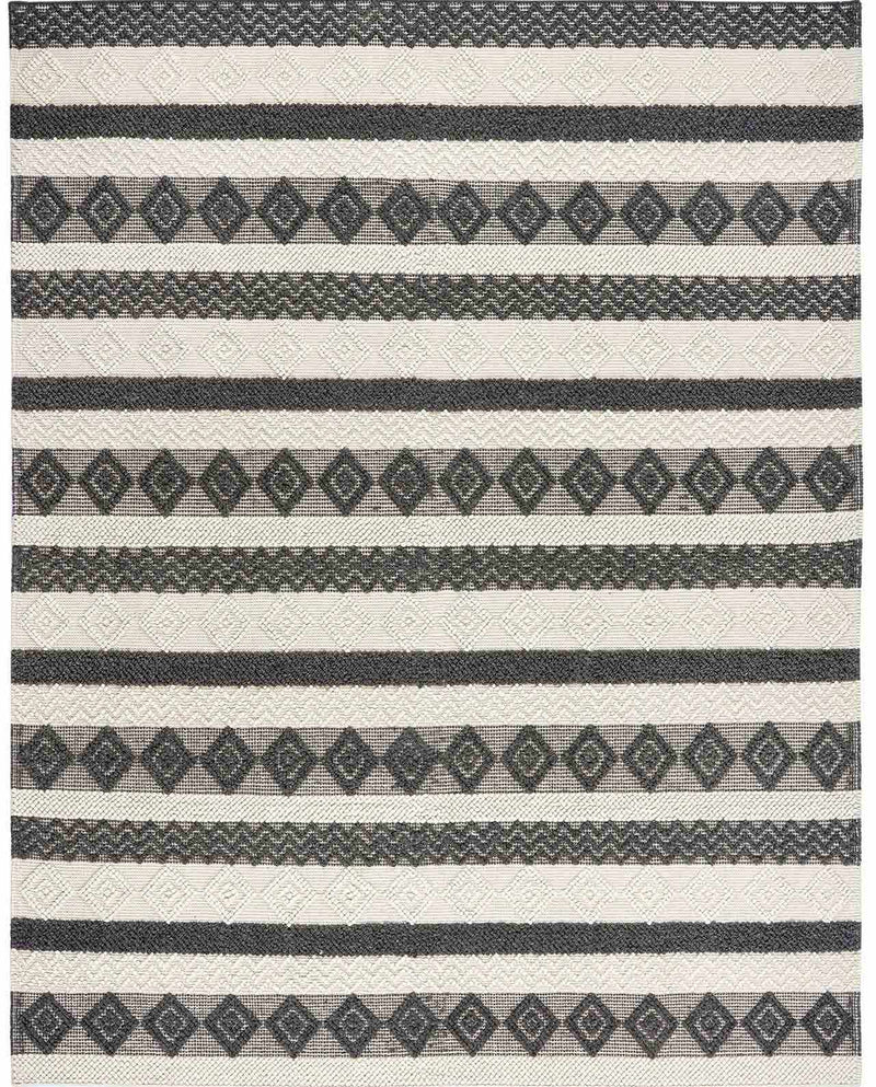 Whittington Black&White Wool Rug - Clearance by Boutique Rugs