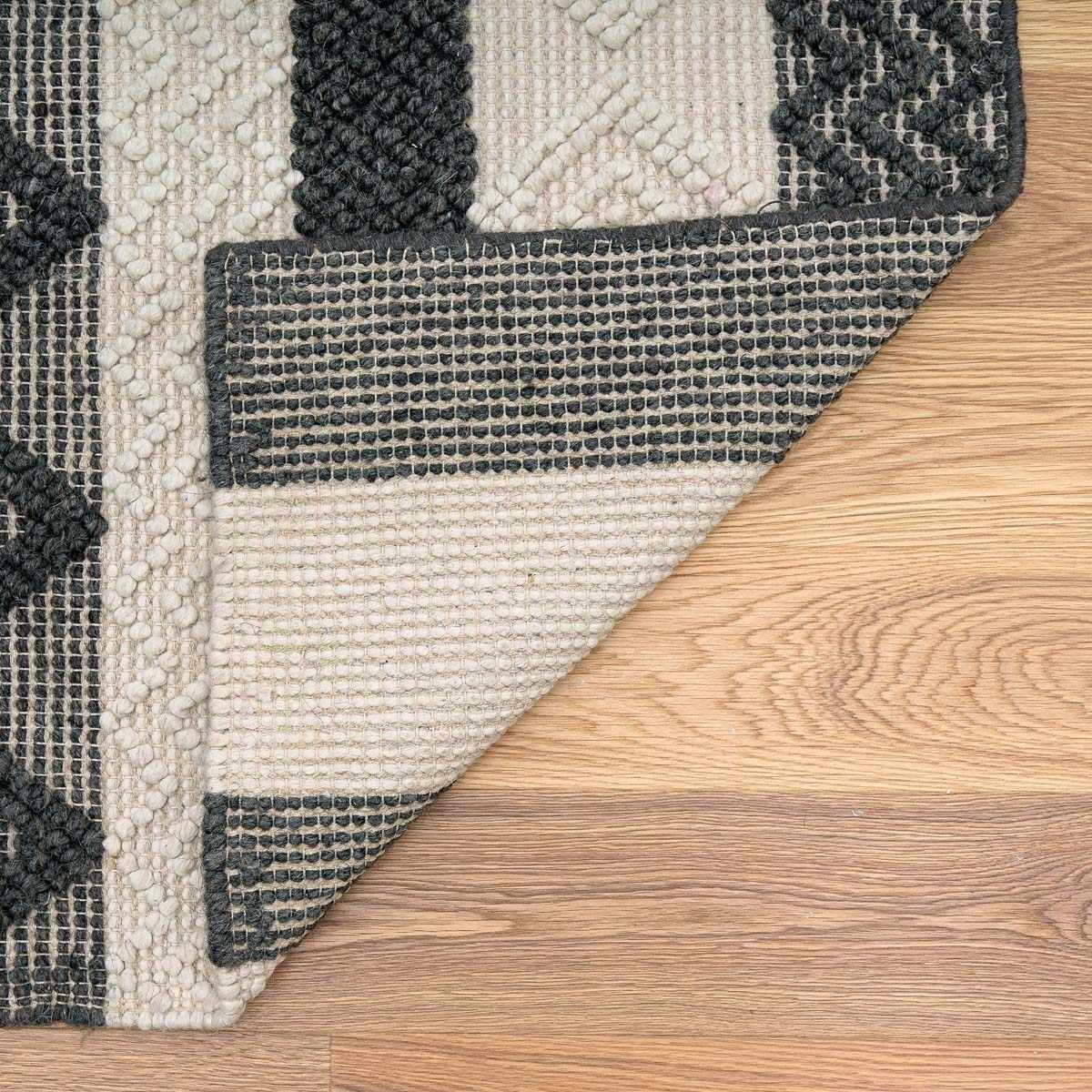 Whittington Black&White Wool Rug - Clearance by Boutique Rugs