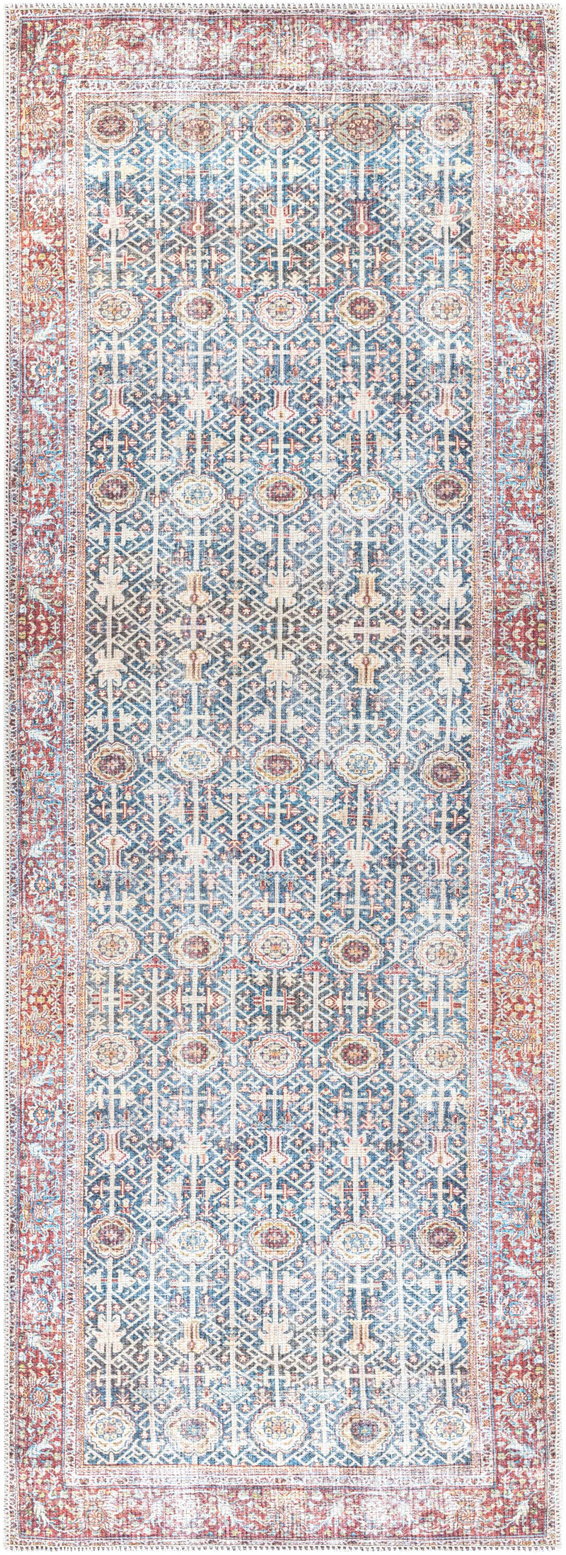 Rust Catadupa Distressed Washable Area Rug - Clearance by Boutique Rugs