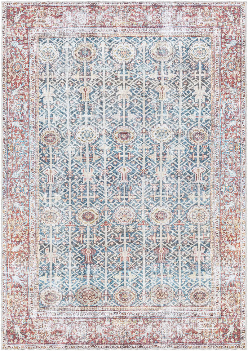 Rust Catadupa Distressed Washable Area Rug - Clearance by Boutique Rugs