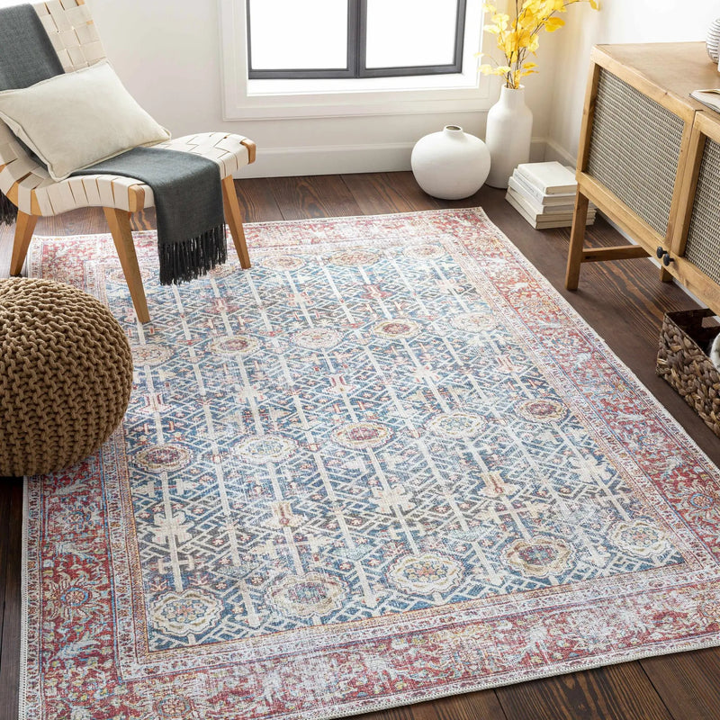 Rust Catadupa Distressed Washable Area Rug - Clearance by Boutique Rugs