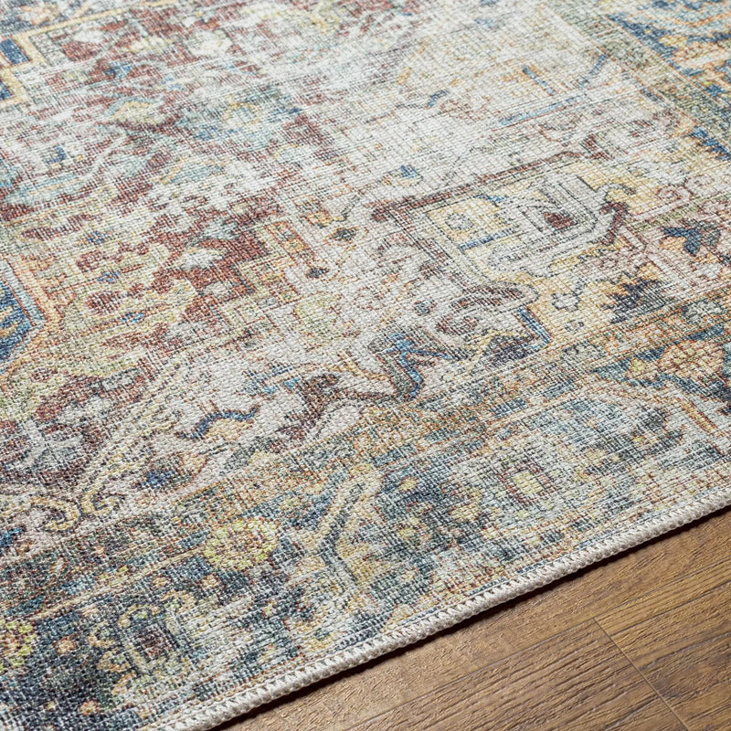 Blue Catigpian Distressed Washable Area Rug - Clearance by Boutique Rugs