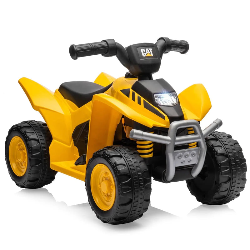 6V Kids Ride on ATV CAT-Licensed with Horn Sound for 18-36 Months Old-Yellow by DirectDeals