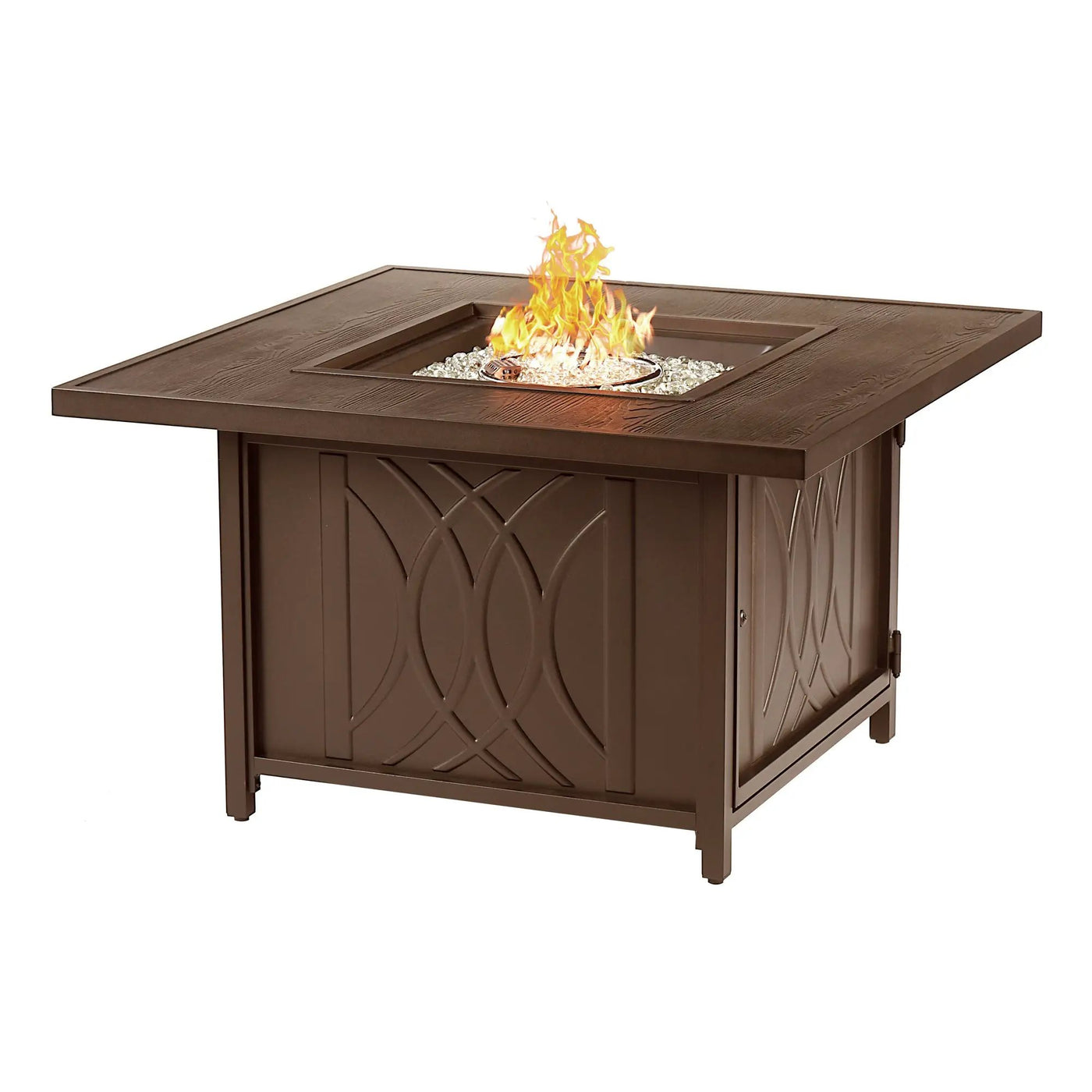 Aluminum 42-in Square Propane Fire Table with Beads, Covers and Lid by Sharicks