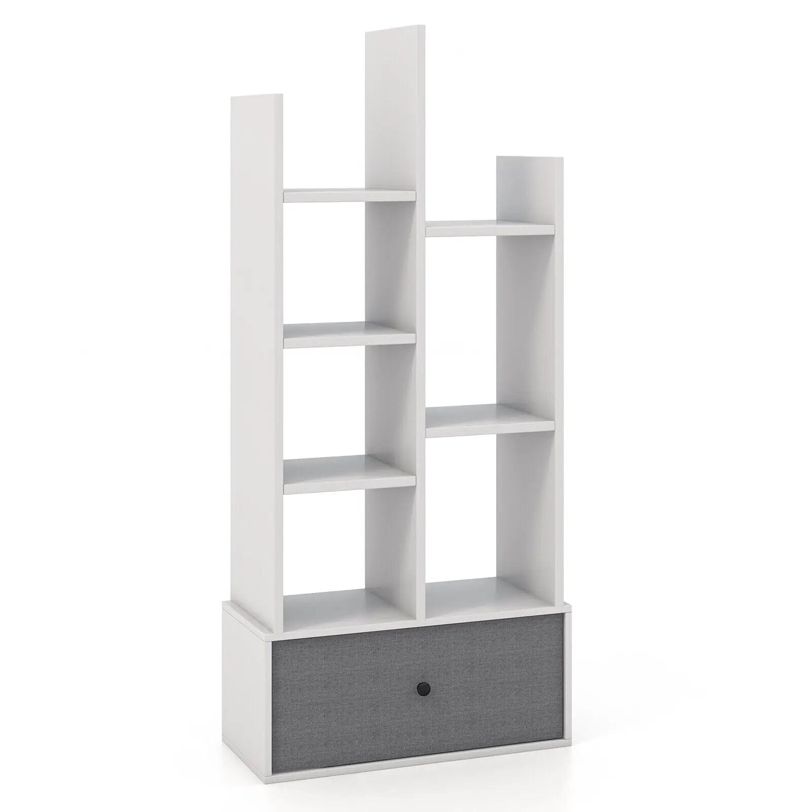 7-Tier Open-Back Bookshelf with Drawer by DirectDeals