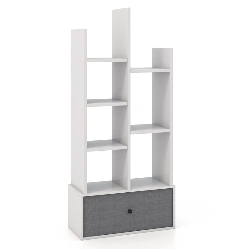 7-Tier Open-Back Bookshelf with Drawer by DirectDeals