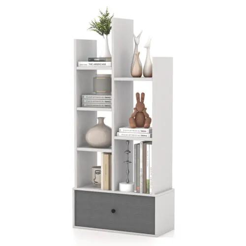7-Tier Open-Back Bookshelf with Drawer by DirectDeals