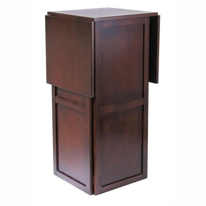 9 Bottle Walnut Wine Bottle Rack Mini Bar Expandable Counter by HomePacific