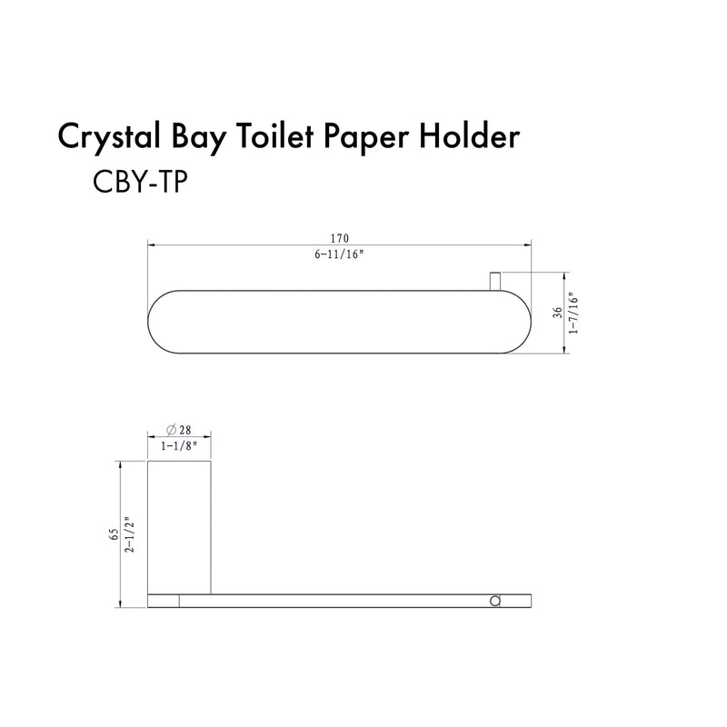 ZLINE Crystal Bay Bathroom Accessories Package with Towel Rail, Hook, Ring and Toilet Paper Holder, 4BP-CBYACC-CH by Farmhouse Kitchen and Bath