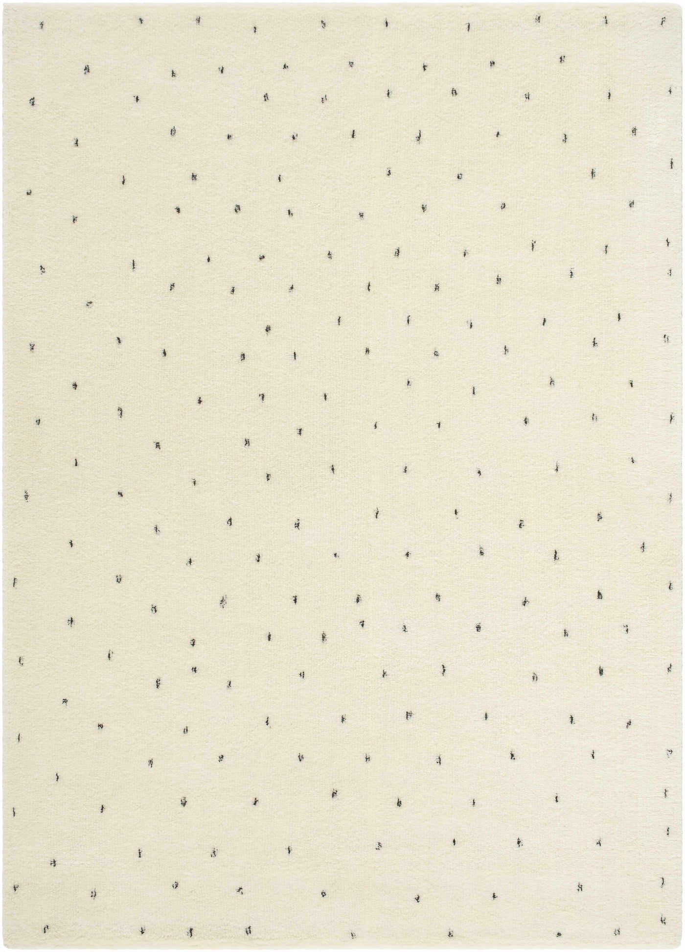 Cirila Dotted Ivory Washable Wool Rug by Boutique Rugs