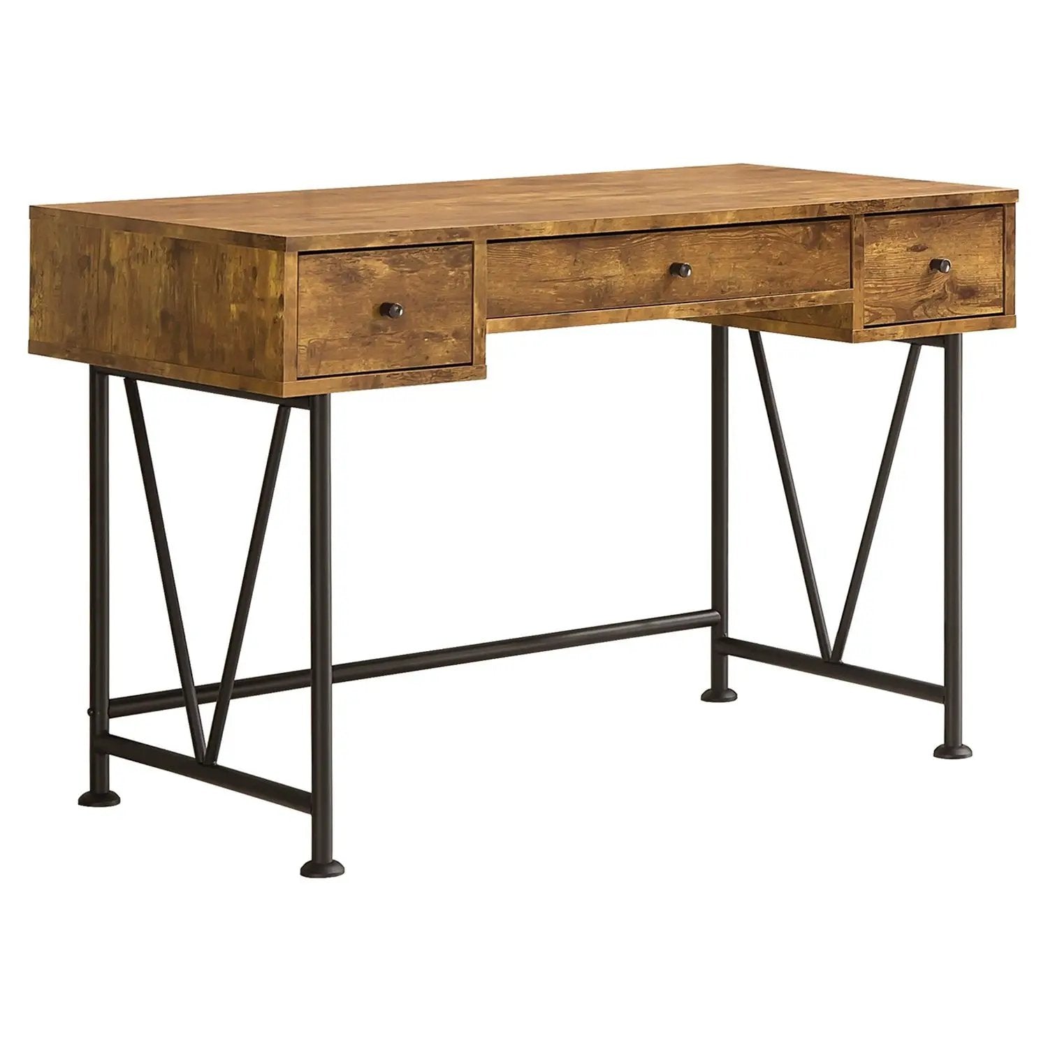 Farmhouse Rustic Home Office 3 Drawer Writing Desk by HomePacific