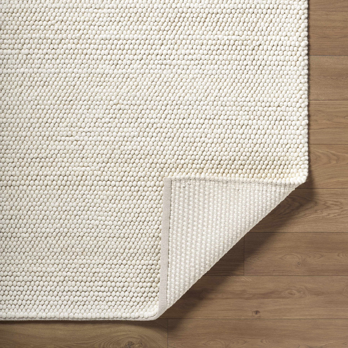Clayne Beige Premium Wool Area Rug by Boutique Rugs