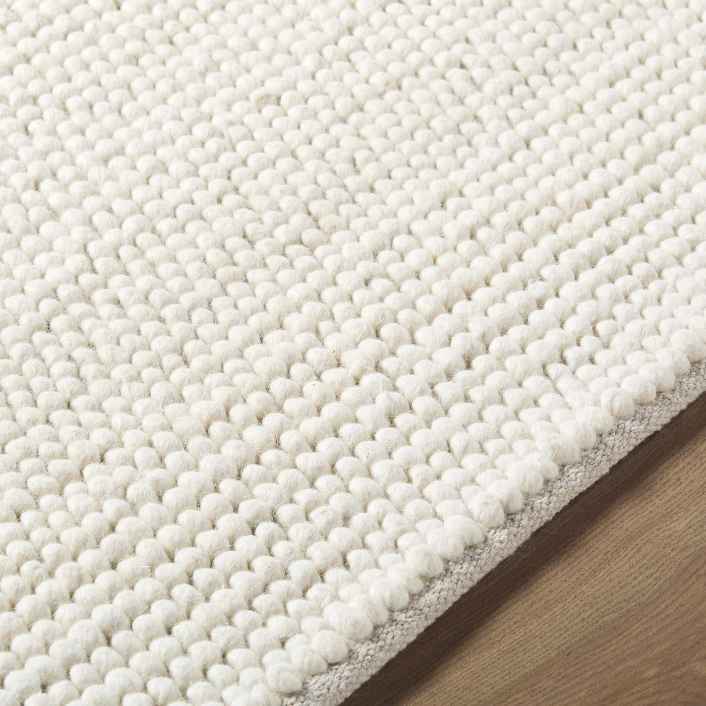 Clayne Beige Premium Wool Area Rug by Boutique Rugs