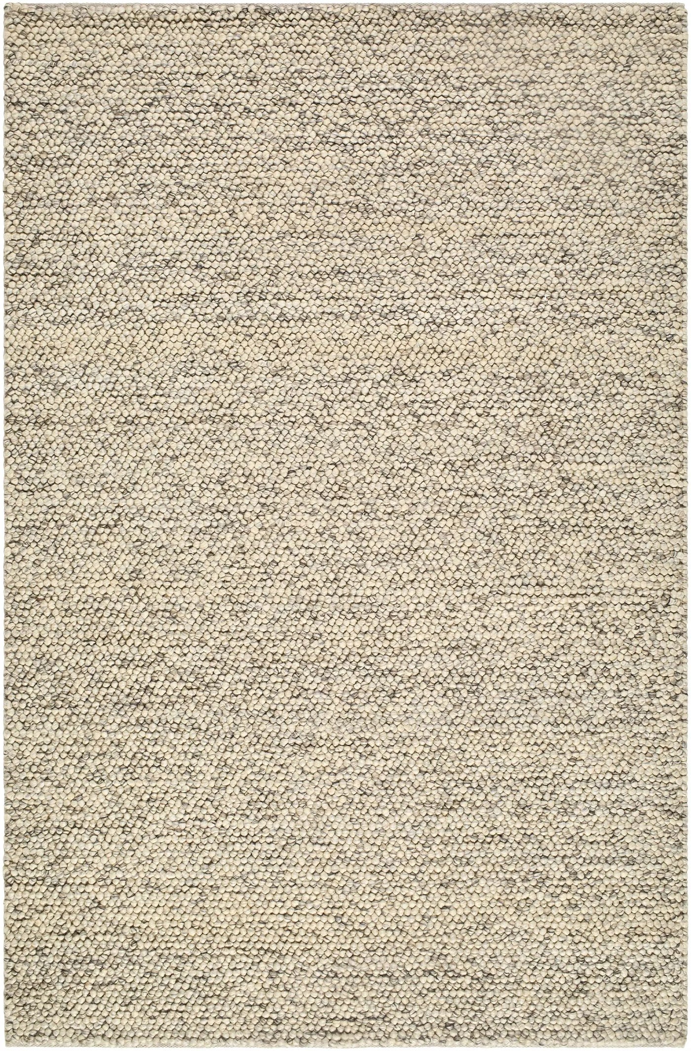 Clayne Beige & Charcoal Premium Wool Area Rug by Boutique Rugs