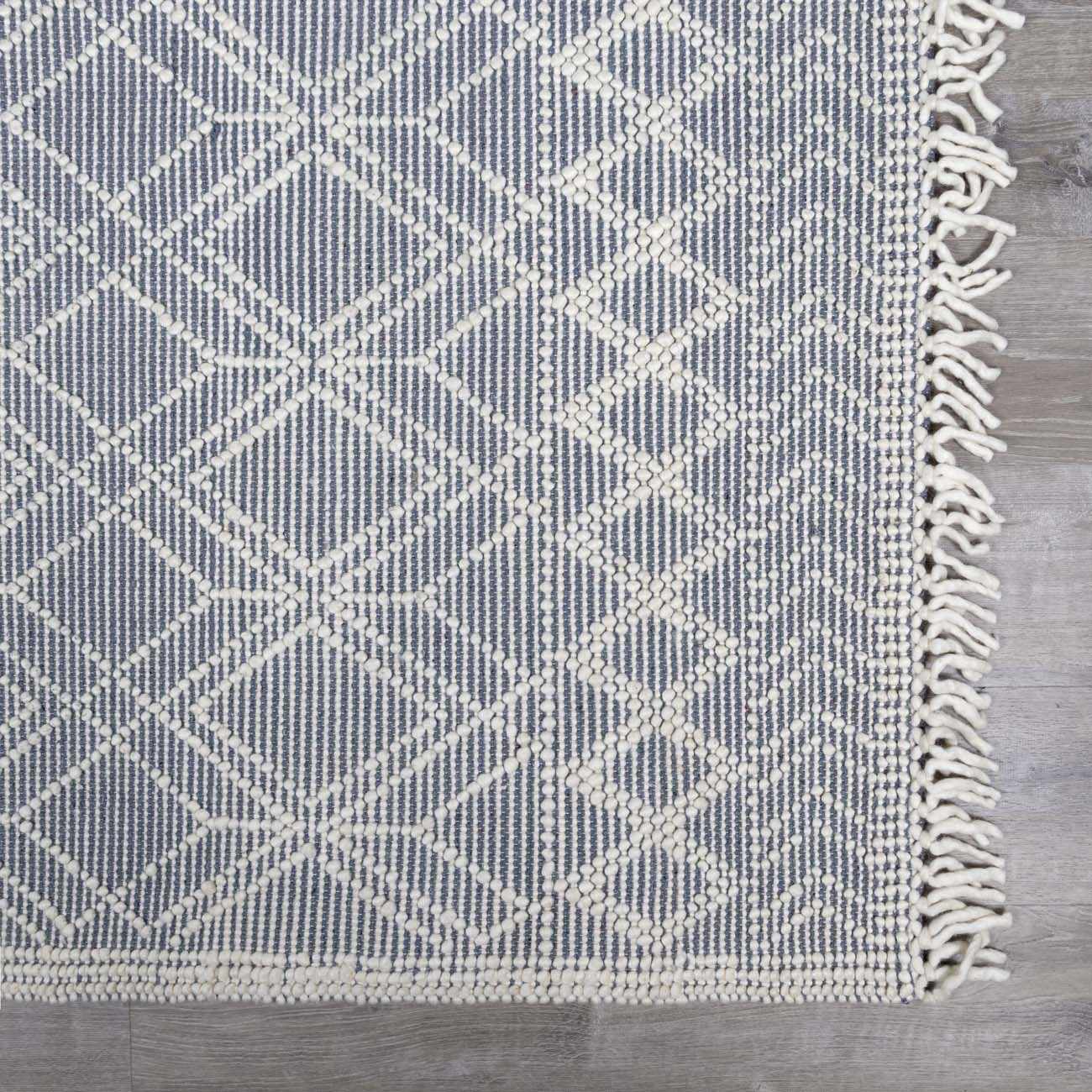 Ramsbury Denim Blue Wool Rug by Boutique Rugs