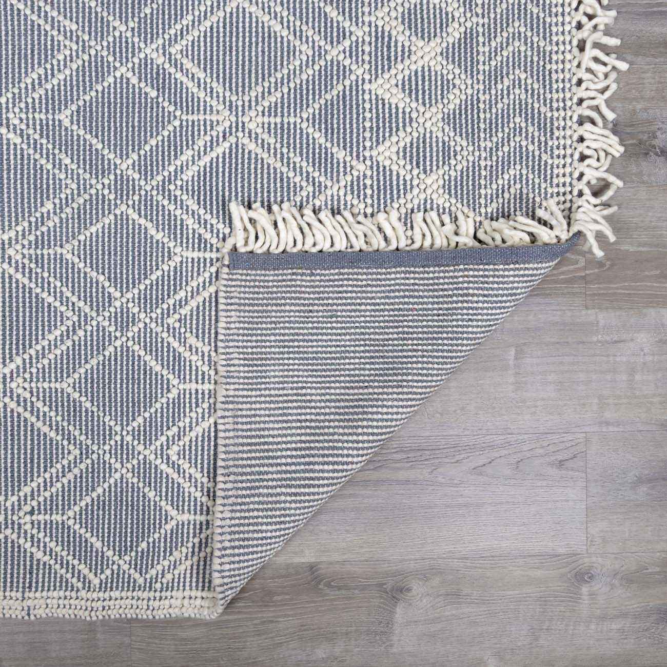 Ramsbury Denim Blue Wool Rug by Boutique Rugs