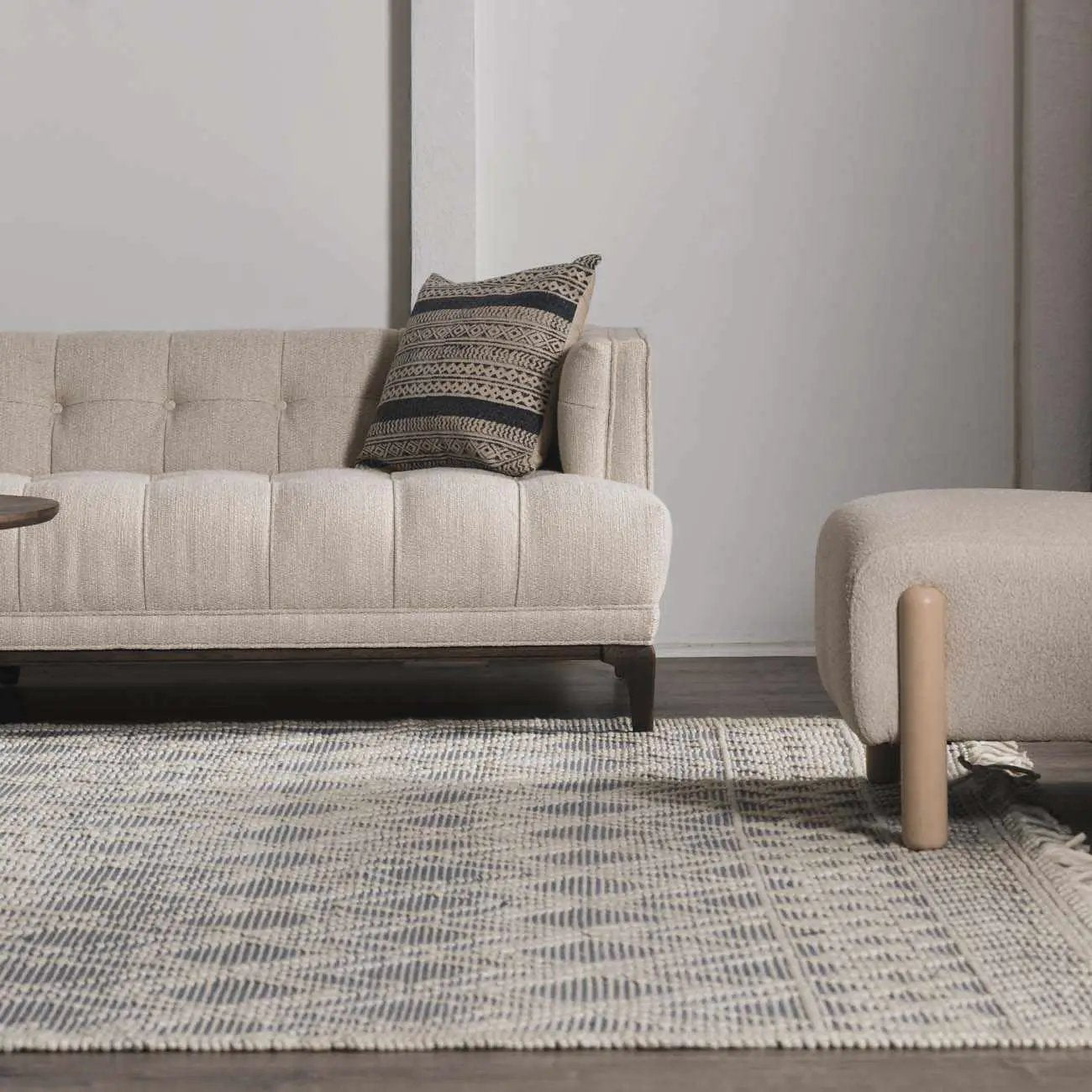 Ramsbury Denim Blue Wool Rug by Boutique Rugs
